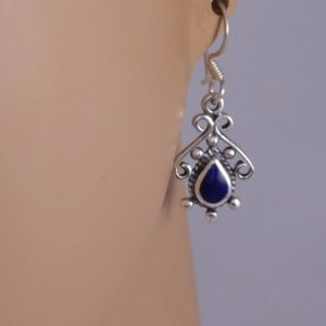 Blue Lapis Bali Style Earrings